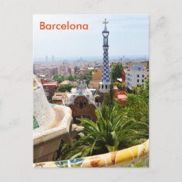Postal Gaviota del Parque en Barcelona, España