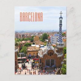 Postal Gaviota del Parque en Barcelona, España