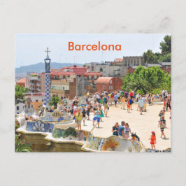 Postal Gaviota del Parque en Barcelona, España