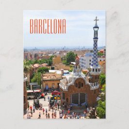 Postal Gaviota del Parque en Barcelona, España