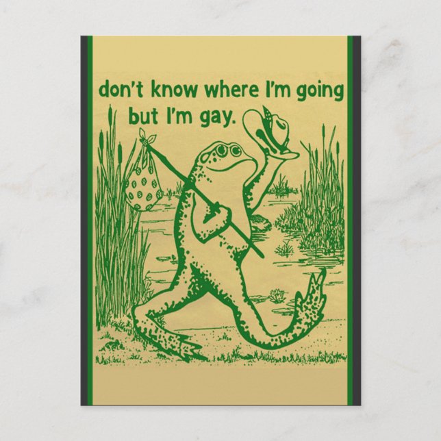Postal gay frog (Anverso)