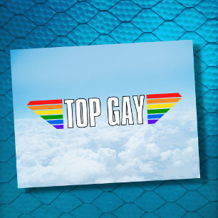 Postal Gay Orgullo Top Gay Prige Rainbow Flag LGBTQ