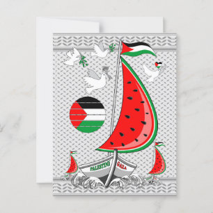 Postal Gaza: Barcos de la Flotilla de Sumuda por la Liber