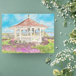 Postal Gazebo Blanco Pintado En El Capuchino