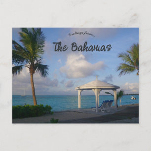 Postal Gazebo en una playa en Las Bahamas