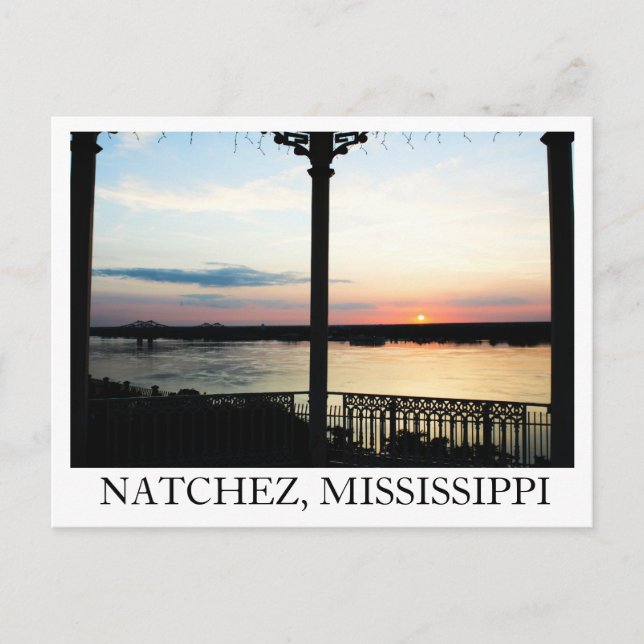 Postal Gazebo Sunset en Natchez, Mississippi (Anverso)