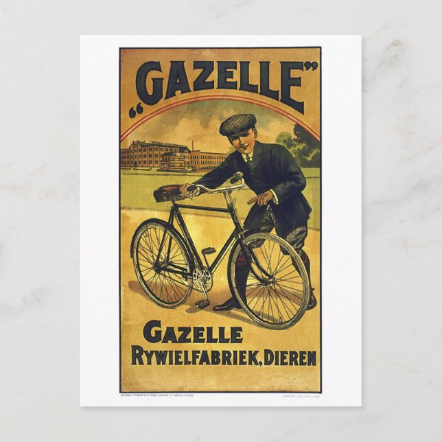 Postal Gazelle Cycles Poster de bicicletas finas de cosec (Anverso)