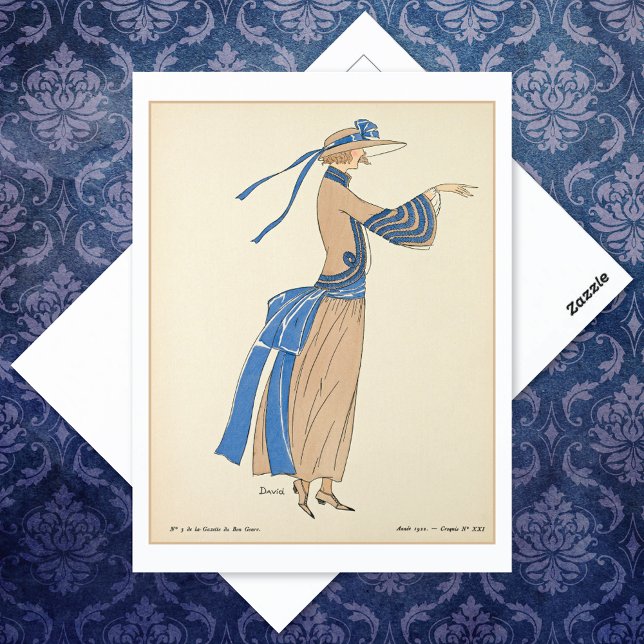 Postal Gazette Bon Ton Soeurs Moda francesa (Subido por el creador)