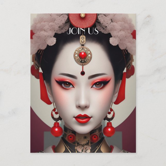 Postal Gazing Geisha (Anverso)