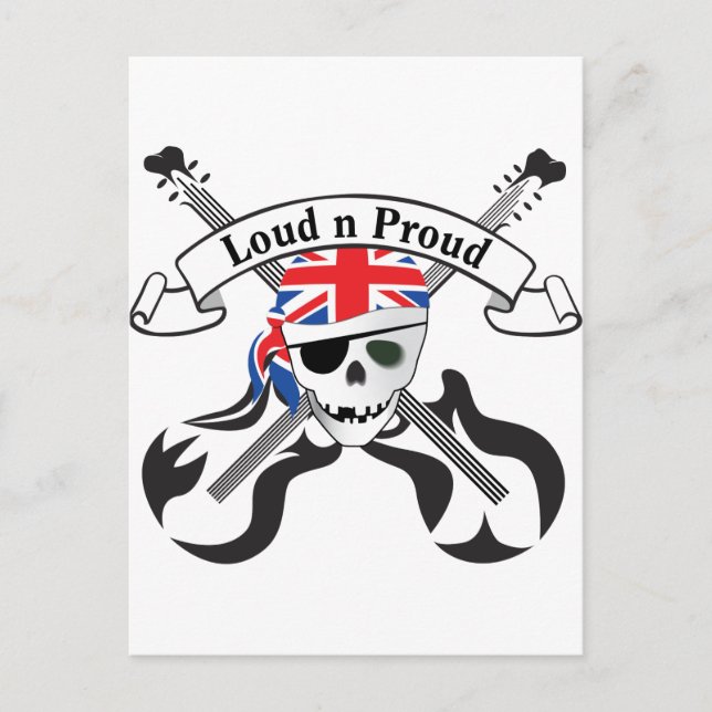 Postal GB Scull & Guitars (Anverso)