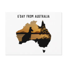 G'Day de Australia Black White Gold Sunset