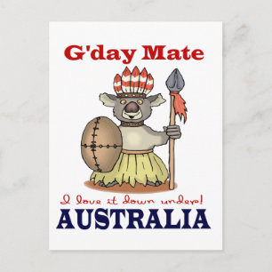 Postal G'Day Mate Koala