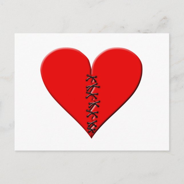 Postal Gebrochenes, geflicktes Herz (Anverso)