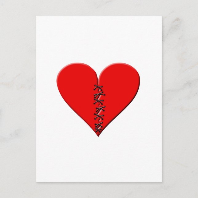 Postal Gebrochenes, geflicktes Herz (Anverso)