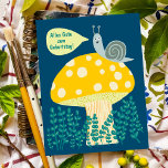 Postal Geburtstag Schnecke auf Magischen Pilz Niedlich<br><div class="desc">Anpassbare Karte,  herzlichen Glückwunsch zum Geburtstag,  Fügen Sie Ihren eigenen Text auf der Rückseite oder vor der Postkarte hinzu. Karo in meinem Shop für mehr passende Designs oder lass mir wissen,  ob Sie etwas Gefallen haben anpassbare.</div>