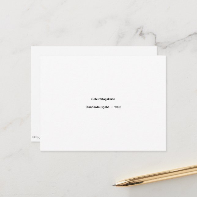 Postal Geburtstagskarte Standardausgabe weiß (Anverso/Reverso In Situ)