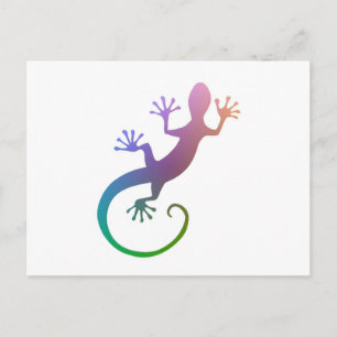 Postal Gecko colorido