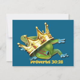 Postal Gecko con corona - Proverbios