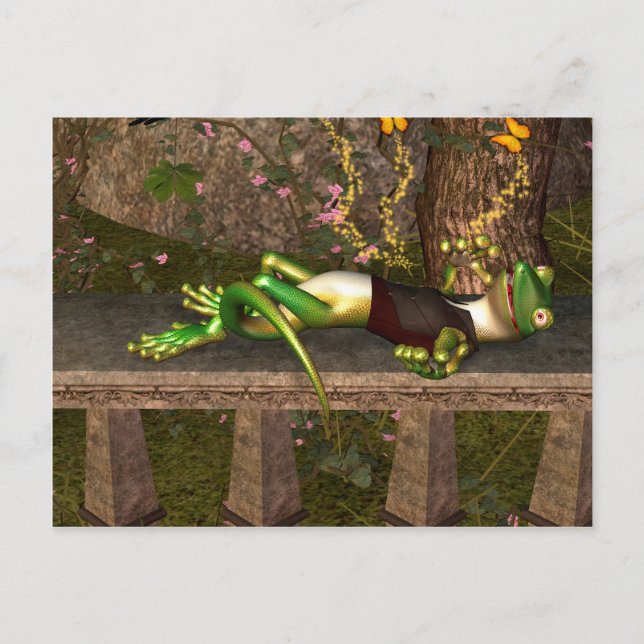 Postal Gecko gracioso (Anverso)