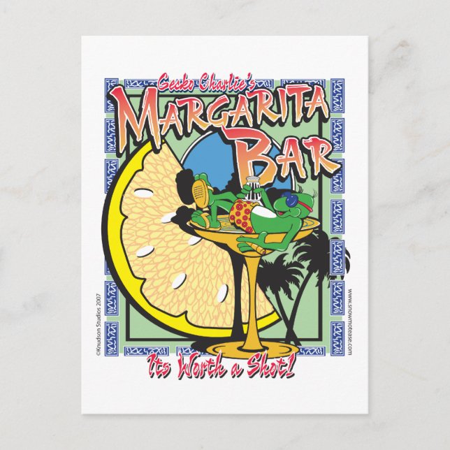 Postal Gecko-margarita-LIMEDESIGN (Anverso)