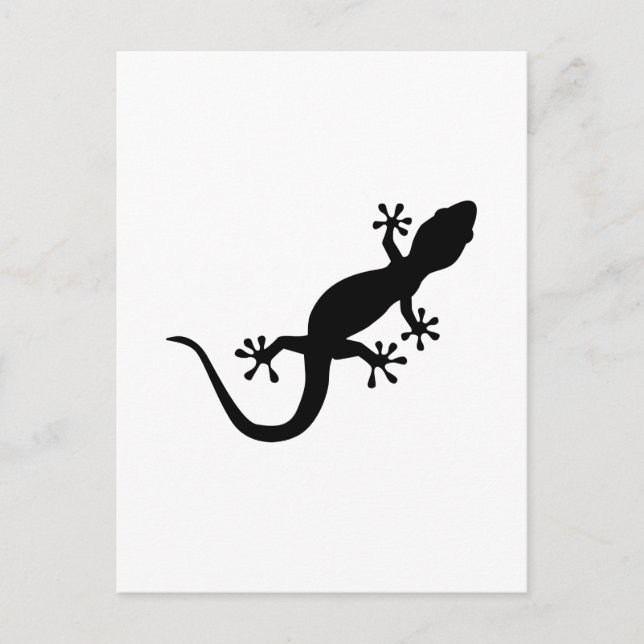 Postal Gecko negro (Anverso)
