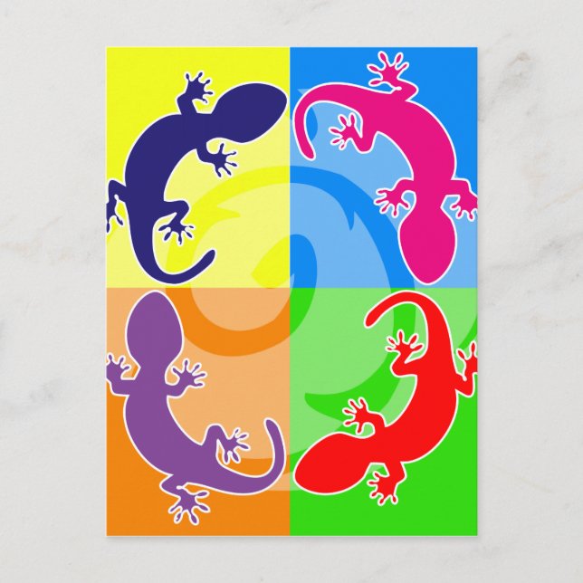 Postal Gecko pop de verano (Anverso)