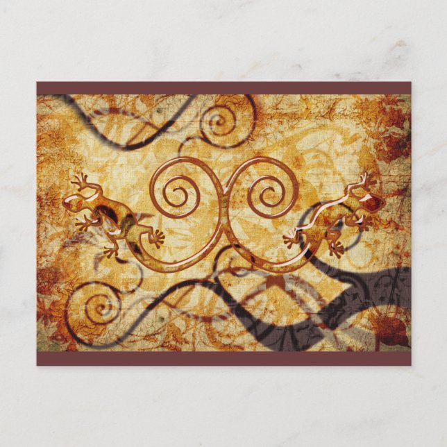 Postal Gecko Spiral Twins (Anverso)