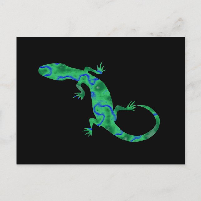 Postal Gecko verde (Anverso)