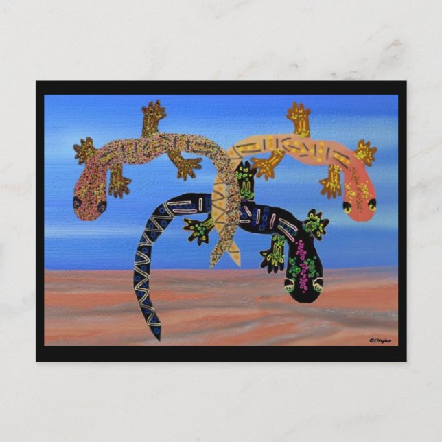 Postal Geckos en el Valle del Fuego (Anverso)