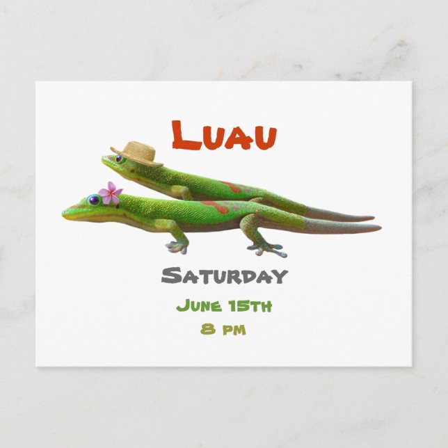Postal Geckos hawaiano (Anverso)