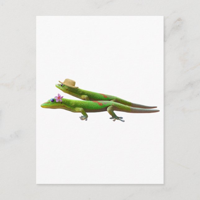 Postal Geckos Hawaianos (Anverso)