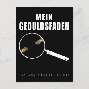 Postal Geduldsfaden Spruch Keine Geduld Frauen Humorvoll