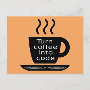 Postal Geek Coffee Addiction, programador de Guay