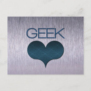 Postal Geek Love (Heart), azul oscuro