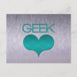 Postal Geek Love (Heart), Turquesa