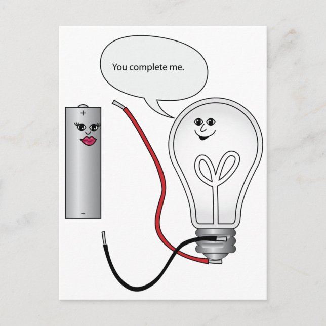 Postal Geek Love You Complete Me Electrical Circuit (Anverso)