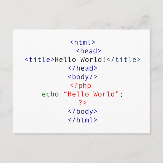 Postal Geek php Greeting (Anverso)