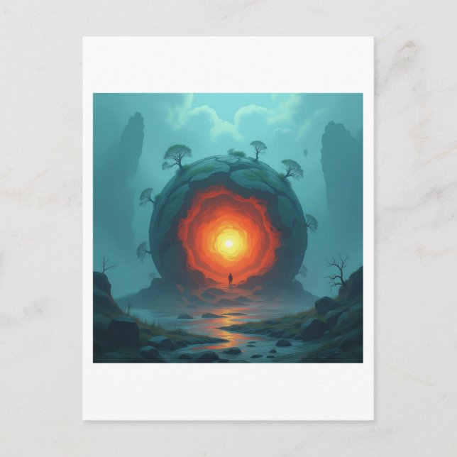 Postal Geheimnisvoller Erdkern  Das Herz unseres Planeten (Anverso)