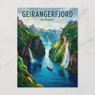 Postal Geirangerfjord Noruega