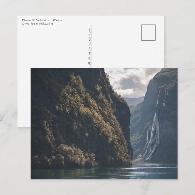 Postal Geirangerfjord Noruega (Anverso / Reverso)