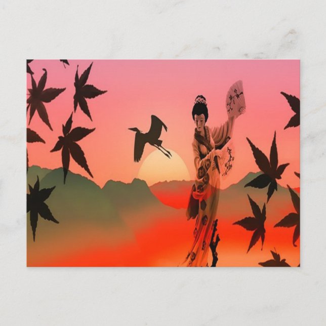 Postal Geisha Chica (Anverso)