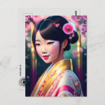 Geisha con dientes de león, posta