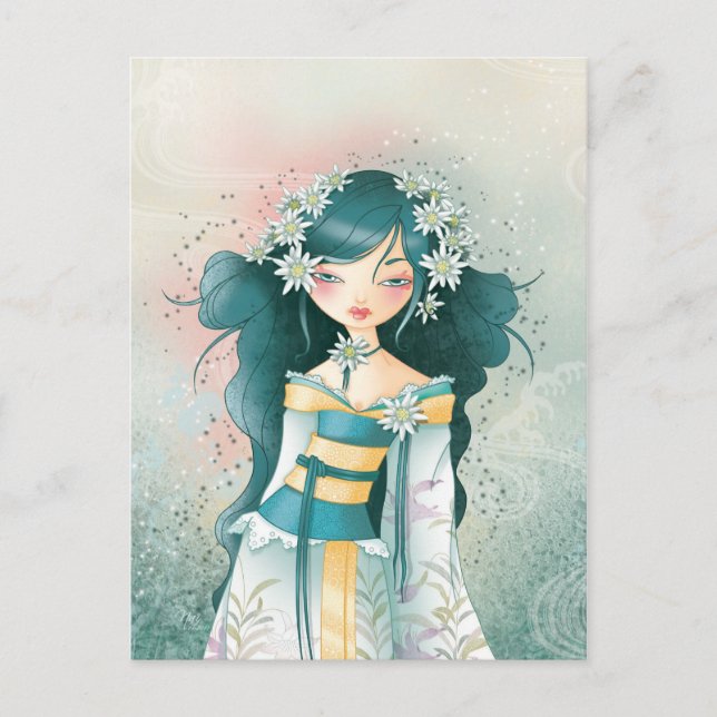 Postal Geisha Edelweis (Anverso)
