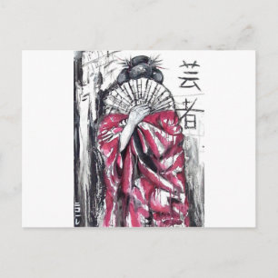 POSTAL GEISHA EL ARTISTA