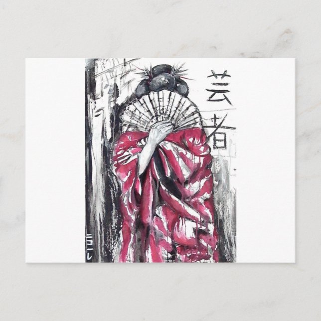 POSTAL GEISHA EL ARTISTA (Anverso)