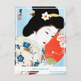 Postal Geisha lady maiko, de estilo clásico japonés de Gu