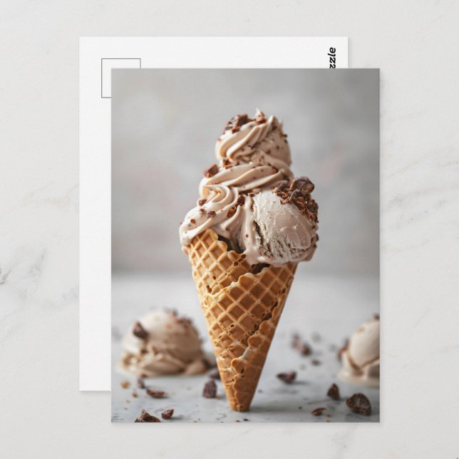 Postal Gelato italiano, posttravesía (Anverso / Reverso)