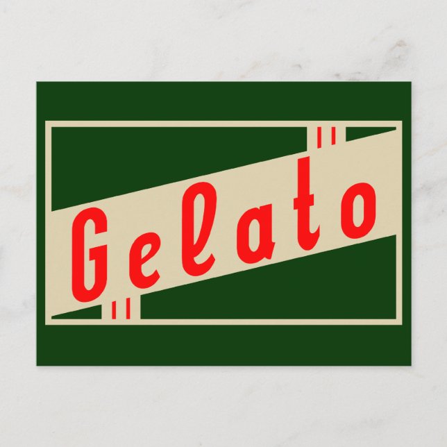 Postal gelato retro italiano