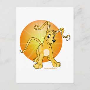 Postal Gelert amarillo juguetón