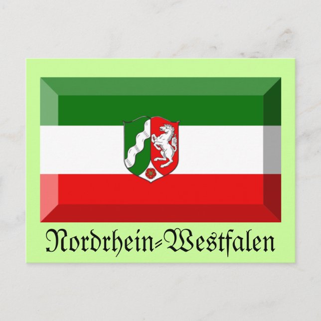 Postal Gema de la bandera de Nordrhein-Westfalen (Anverso)